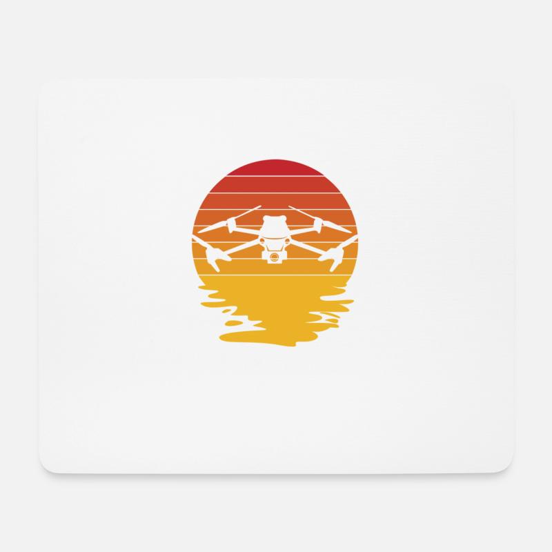 Drone Drone Drone Pilot Quadcopter - Mouse Pad (horizontal) - white