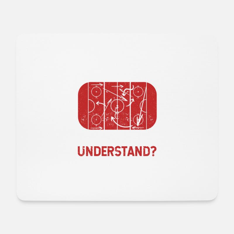 Welchen Teil des Eishockeys verstehst du nicht Eis - Mousepad (Querformat) - Weiß