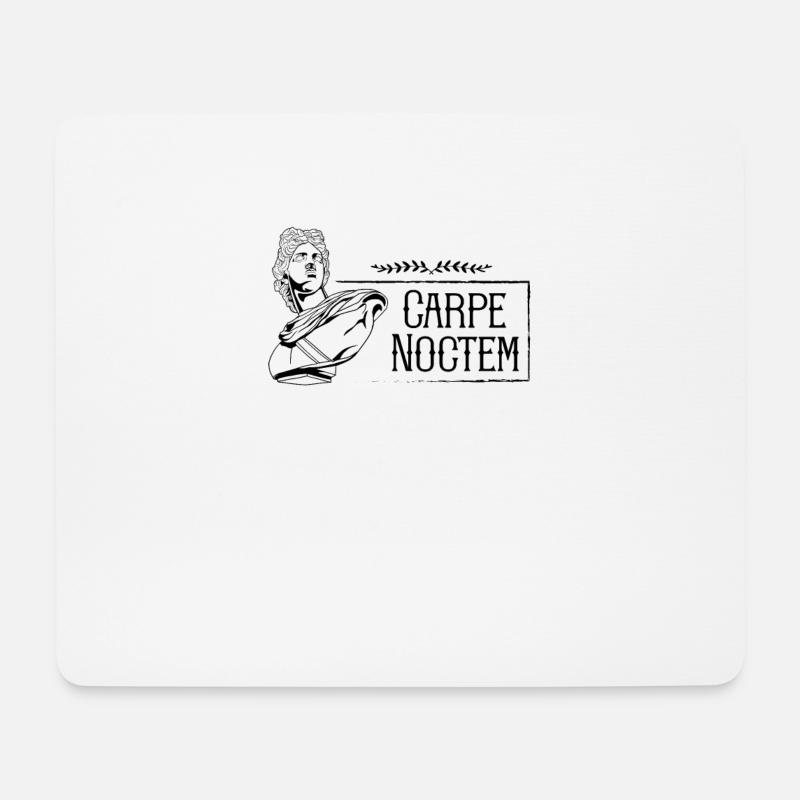 Lateinischer Spruch - Carpe Noctem - Mousepad (Querformat) - Weiß