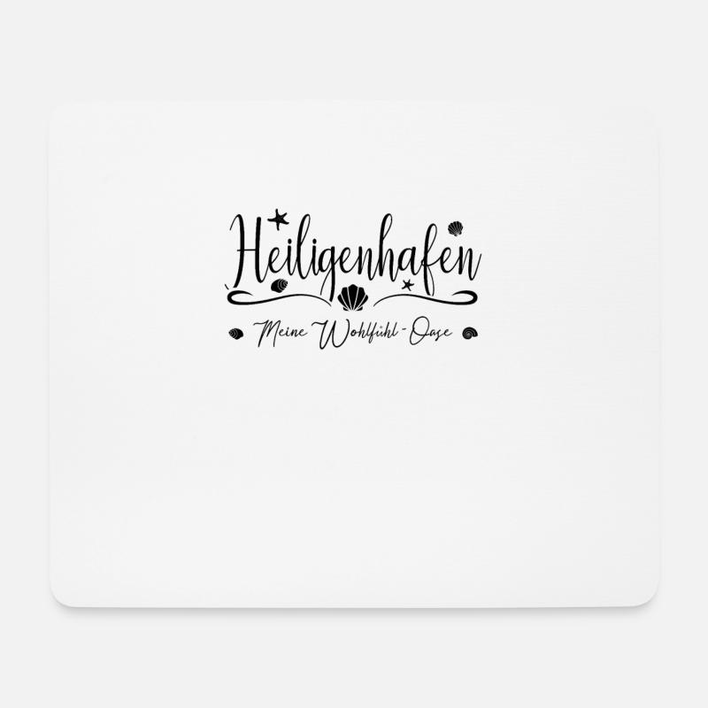 Meine Wohlfühl-Oase Seebad Heiligenhafen - Mousepad (Querformat) - Weiß