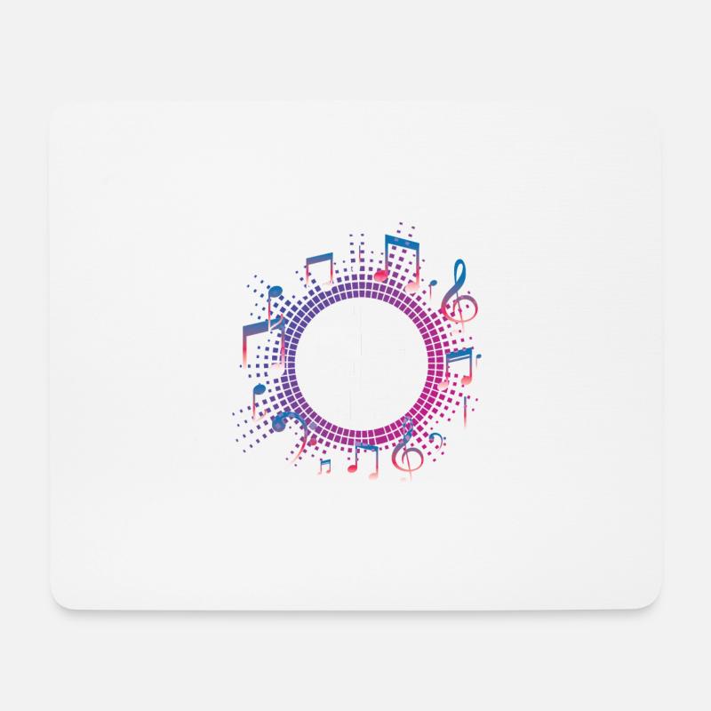 No music, no life Musical notes - Mouse Pad (horizontal) - white