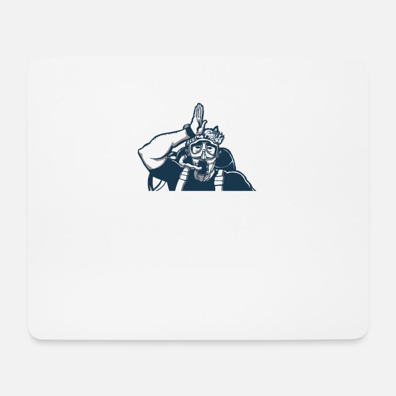 Diving Dad The Man The Myth The Legend - Mousepad (Querformat) - Weiß