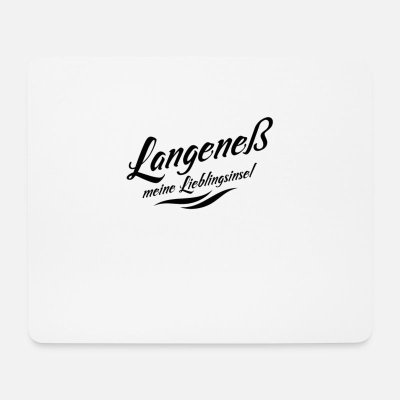 Meine Lieblingsinsel Langeneß - Mousepad (Querformat) - Weiß