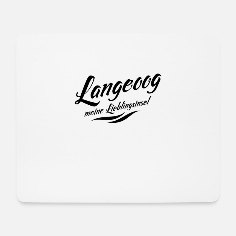 Meine Lieblingsinsel Langeoog - Mousepad (Querformat) - Weiß