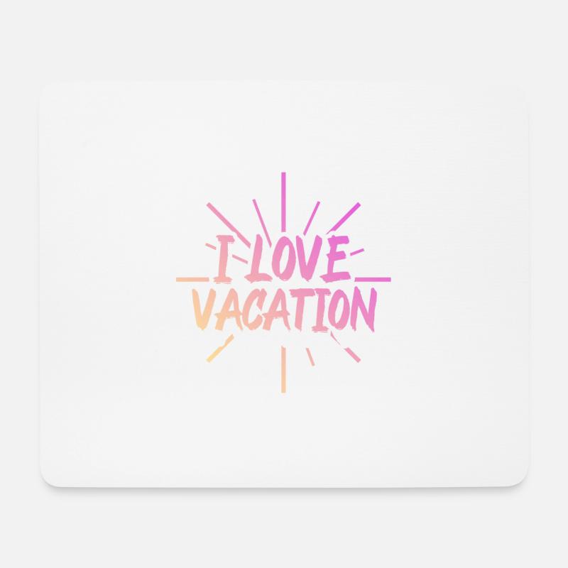Ich liebe Urlaub - Mousepad (Querformat) - Weiß