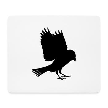 moineau noir - Tapis de souris (format paysage) - blanc - Devant