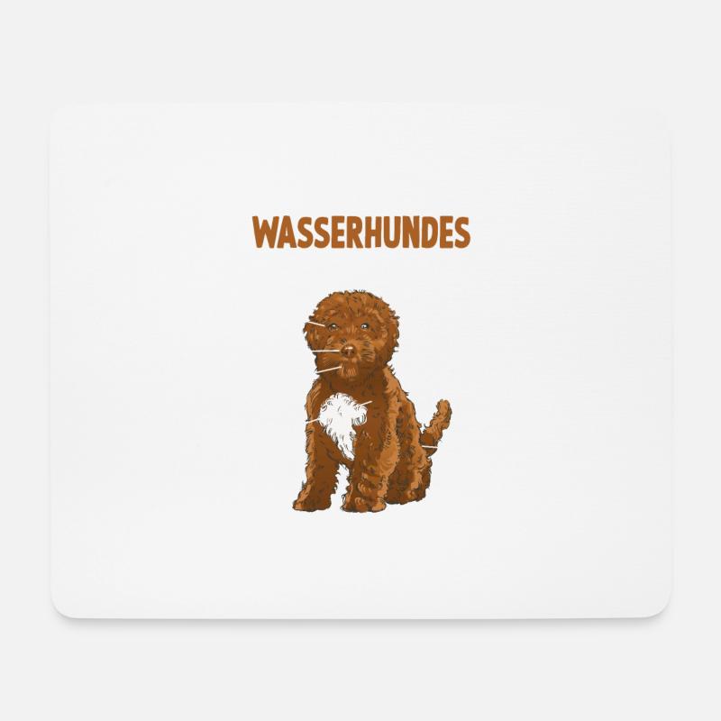 Wasserhund Anatomie Witziges Hundehalter Gassi - Mousepad (Querformat) - Weiß