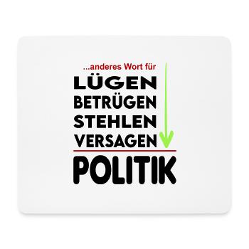 Politik Versager Lügner Betrüger FDP SPD Grüne - Mousepad (Querformat) - Weiß - Vorne