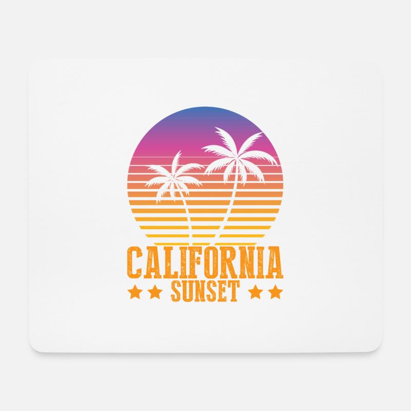 Palmen - Mousepad (Querformat) - Weiß