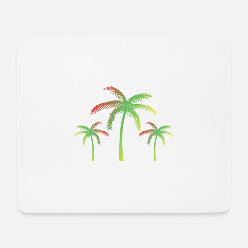 Palmen - Mousepad (Querformat) - Weiß