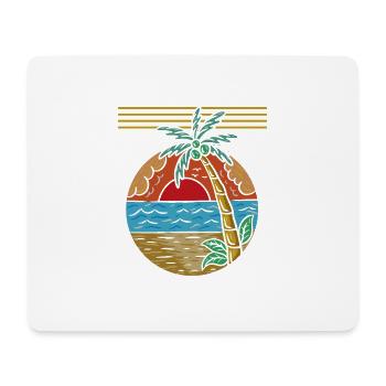 Palmen - Mousepad (Querformat) - Weiß - Vorne