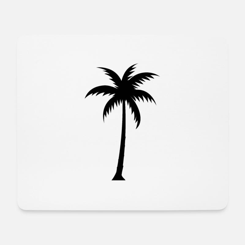 Palmen - Mousepad (Querformat) - Weiß
