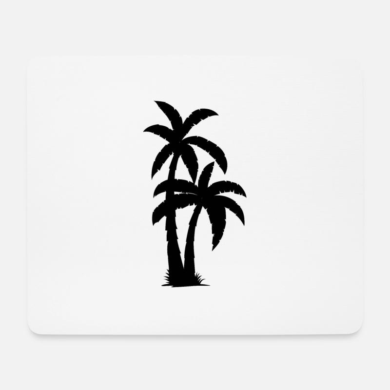 Palmen - Mousepad (Querformat) - Weiß