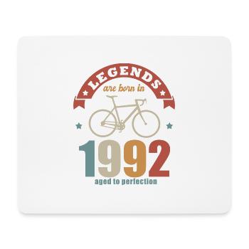 vélo cycliste anniversaire né en 1992 40 ans - Tapis de souris (format paysage) - blanc - Devant