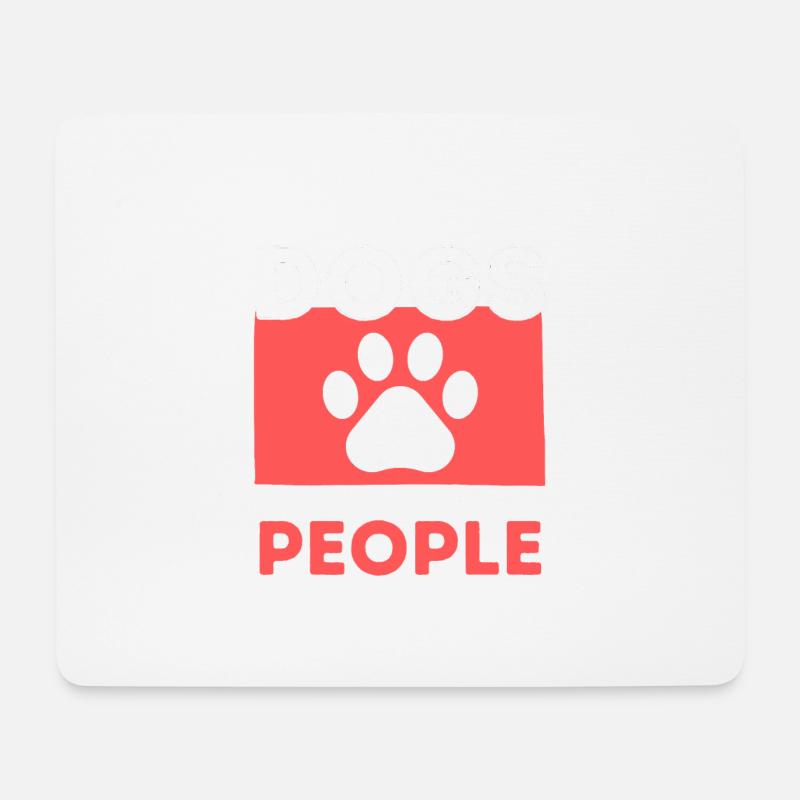 I like dogs more than i like people - Mousepad (Querformat) - Weiß