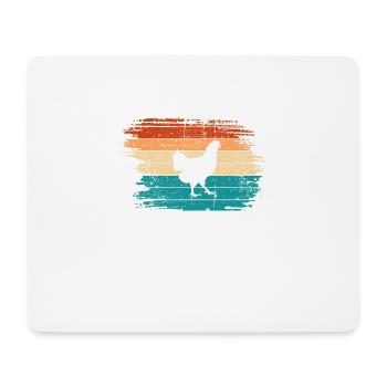 Chicken Farmer lover Retro vintage Gift idea - Mousepad (Querformat) - Weiß - Vorne