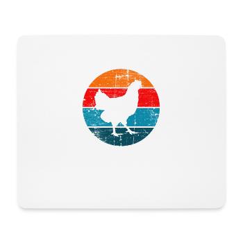 Chicken Farmer lover Retro vintage Gift idea - Mousepad (Querformat) - Weiß - Vorne