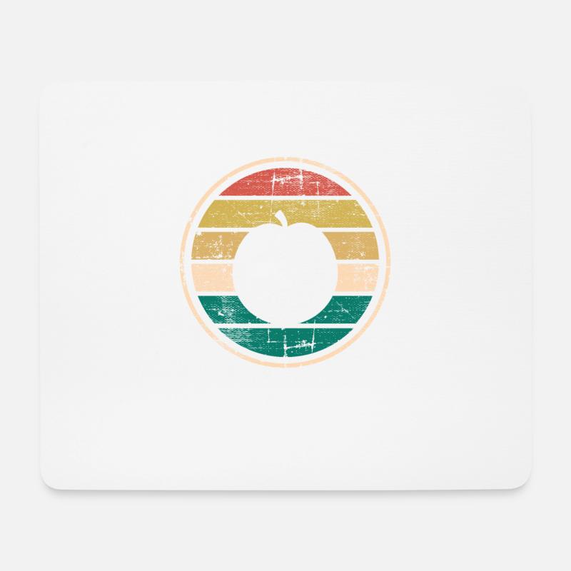 Apricot Fruit Lover Retro Veggie Diet Gift idea - Mousepad (Querformat) - Weiß