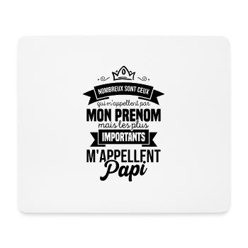 Les Plus Importants M'appellent Papi Cadeau Papy - Tapis de souris (format paysage) - blanc - Devant