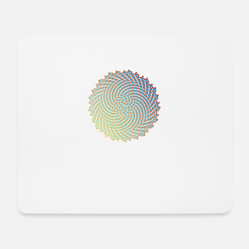 Sonnenblumenkerne Fibonacci Spirale Goldener Schnitt Math - Mousepad (Querformat) - Weiß