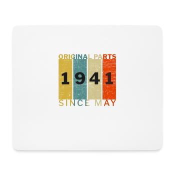 Born In May 1941 Funny Birthday Retro Quote Joke - Mouse Pad (horizontal) - white - Front