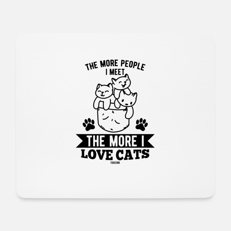 lustiger Katzenspruch - Mousepad (Querformat) - Weiß