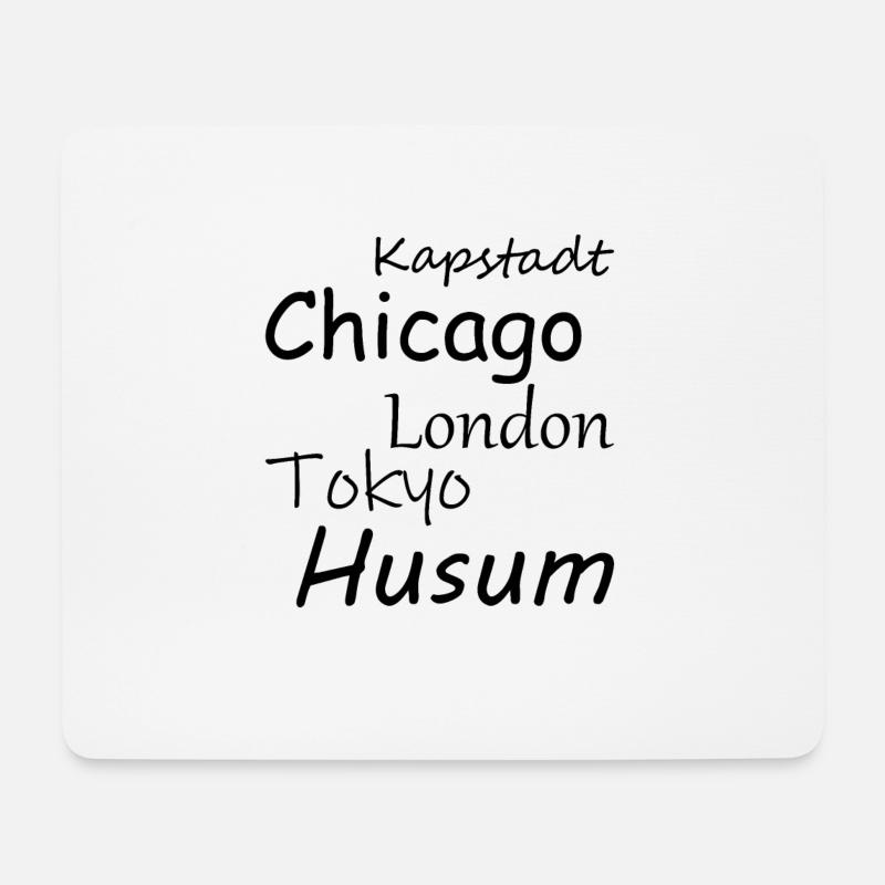 Husum - Mousepad (Querformat) - Weiß