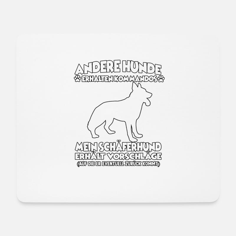 Witziges Schäferhund Hundetraining Hundebesitzer - Mousepad (Querformat) - Weiß