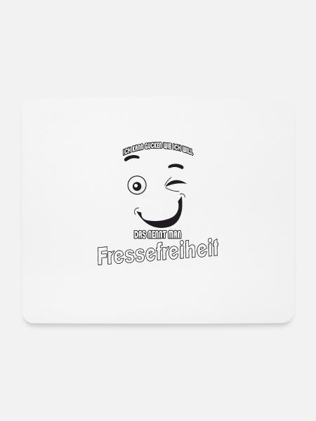 Ich kann gucken wie ich will - Fressefreiheit! - Mousepad (Querformat) - Weiß