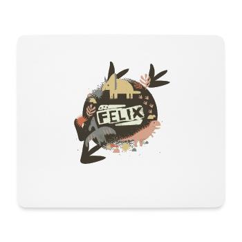 FELIX - Beautiful boy name with cute dinosaurs - Mouse Pad (horizontal) - white - Front