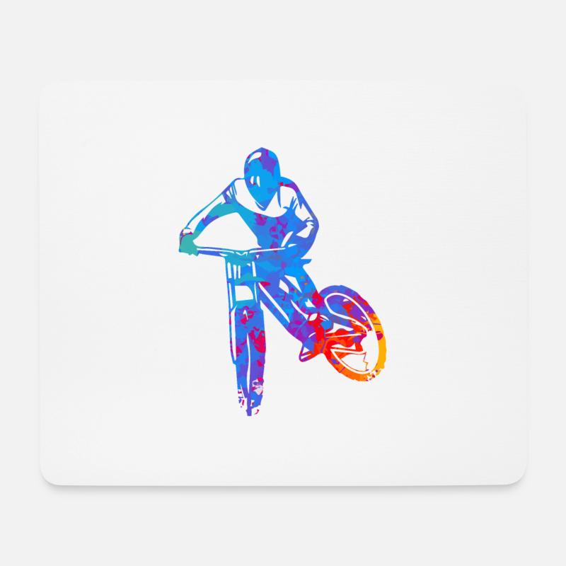 Downhill Colour - Mousepad (Querformat) - Weiß