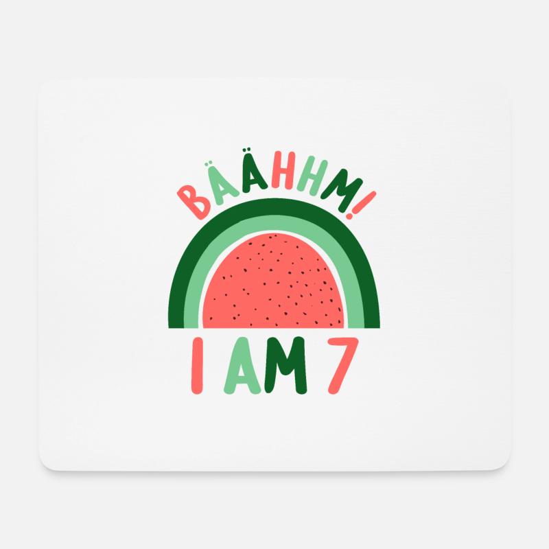 7 Jahre Rainbow Regenbogen 7. Geburtstag - Mousepad (Querformat) - Weiß
