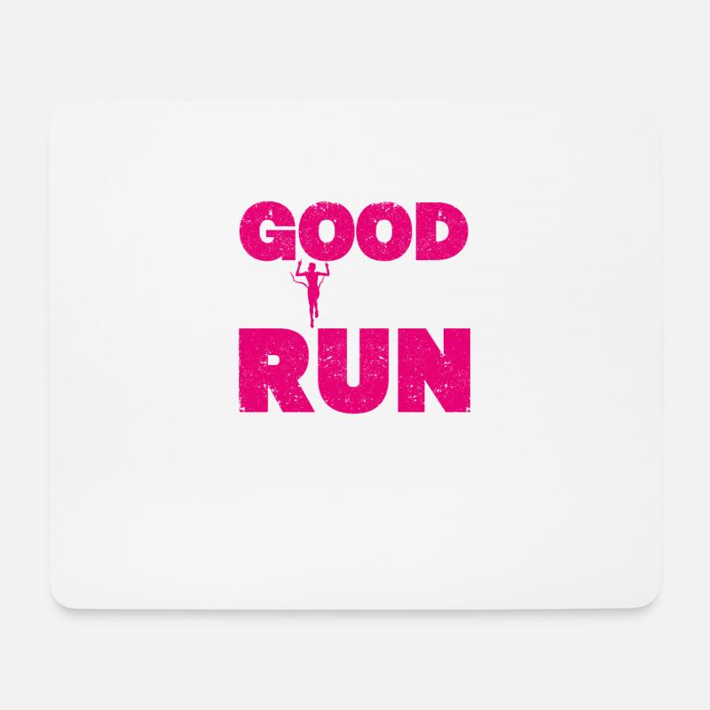 Lustige Trail Running Jogging Läufer Mädchen Gute - Mousepad (Querformat) - Weiß