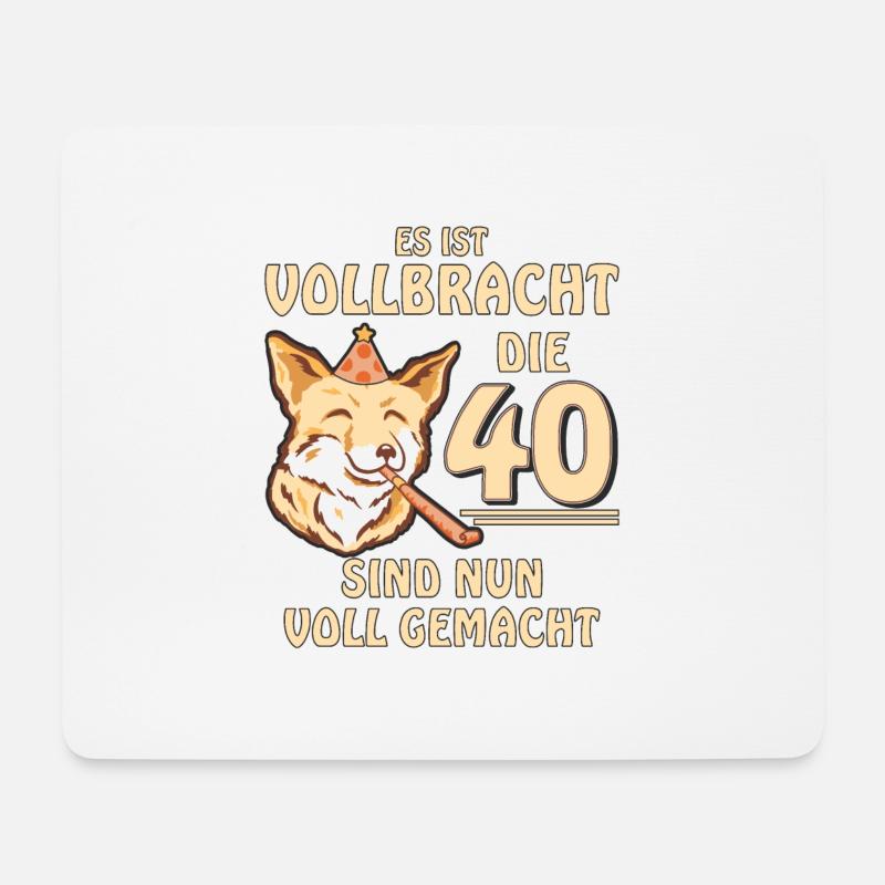 40 GEBURTSTAG - Mousepad (Querformat) - Weiß