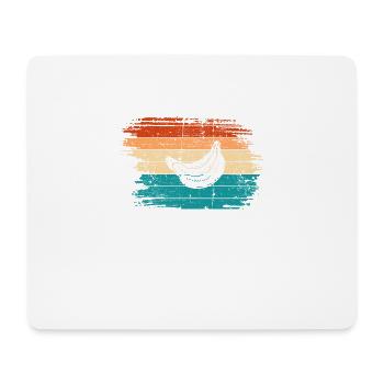 Banana Vegan Lover Retro Veggie Fruit Gift idea - Mousepad (Querformat) - Weiß - Vorne