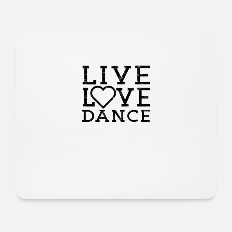Live Love Dance I Love Dance - Musikalischer Walzerjazz - Mousepad (Querformat) - Weiß