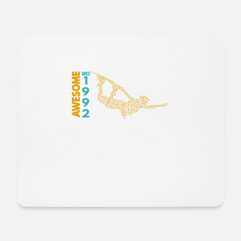 Awesome since 1992. Wakeboard Lifestyle - Mousepad (Querformat) - Weiß