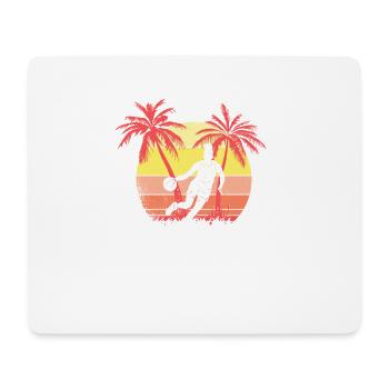 Basketball Player Female Summer Sunset 80s Palm - Mouse Pad (horizontal) - white - Front