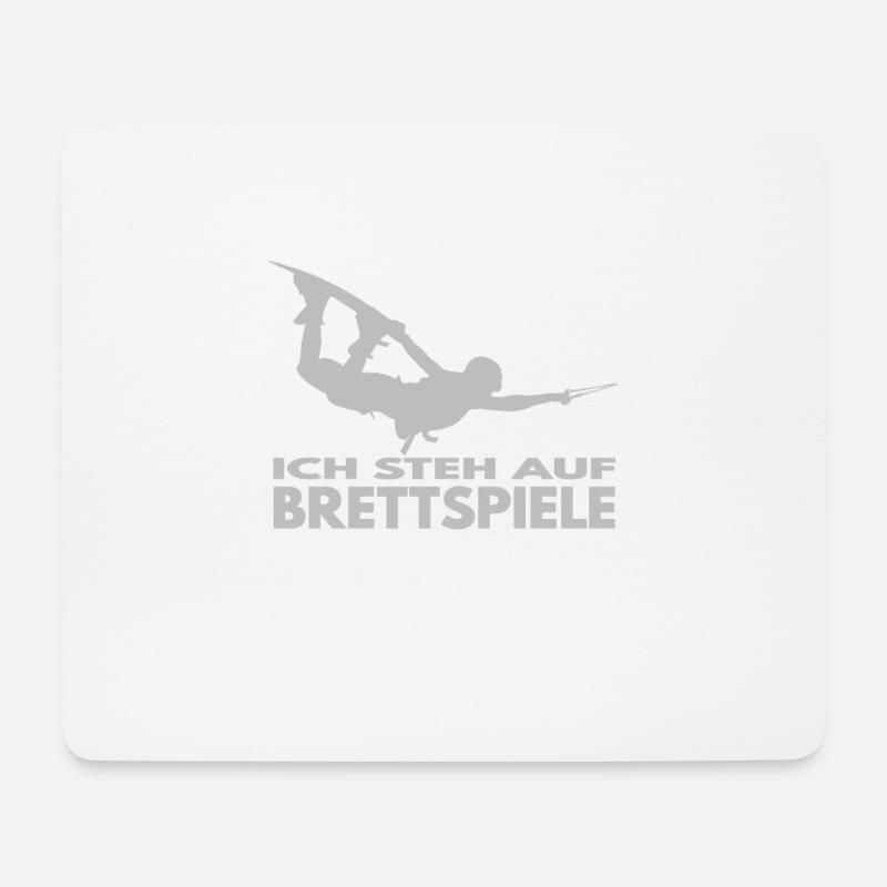 Ich steh auf Brettspiele. Wakeboard Lifestyle - Mousepad (Querformat) - Weiß