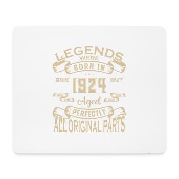 Legends Were Born In 1924. Aged Perfectly All orig - Mousepad (Querformat) - Weiß - Vorne