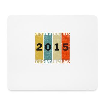 Born In December 2015 Funny Birthday Retro Quote - Mouse Pad (horizontal) - white - Front