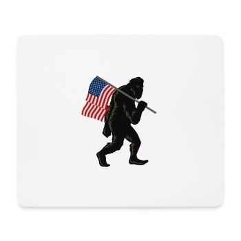 Bigfoot and American Flag - Mouse Pad (horizontal) - white - Front