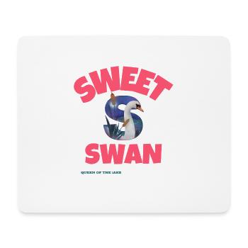 süßer Schwan - Mousepad (Querformat) - Weiß - Vorne