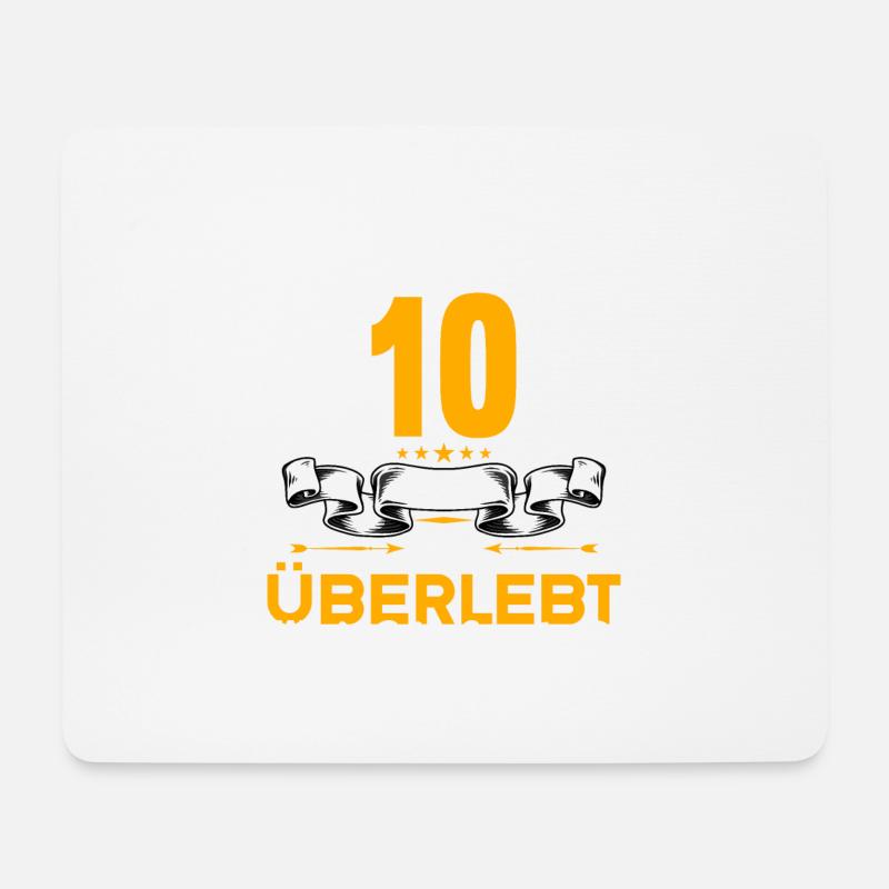 Ich habe 10 Jahre Ehe überlebt 10.Hochzeitstag - Mousepad (Querformat) - Weiß