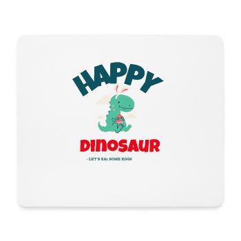Happy Dinosaur - Mousepad (Querformat) - Weiß - Vorne