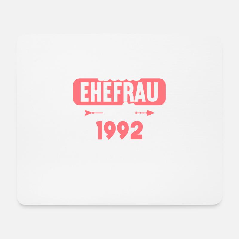 Beste Ehefrau Bester Ehemann seit 1992 - Mousepad (Querformat) - Weiß