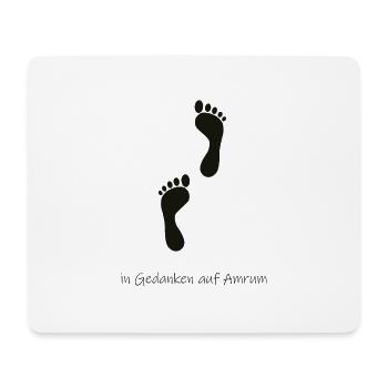 In Gedanken auf Amrum - Mousepad (Querformat) - Weiß - Vorne