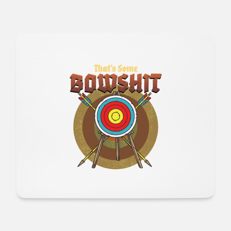 Bogenschütze und Zielscheiben Design Lustiges - Mousepad (Querformat) - Weiß