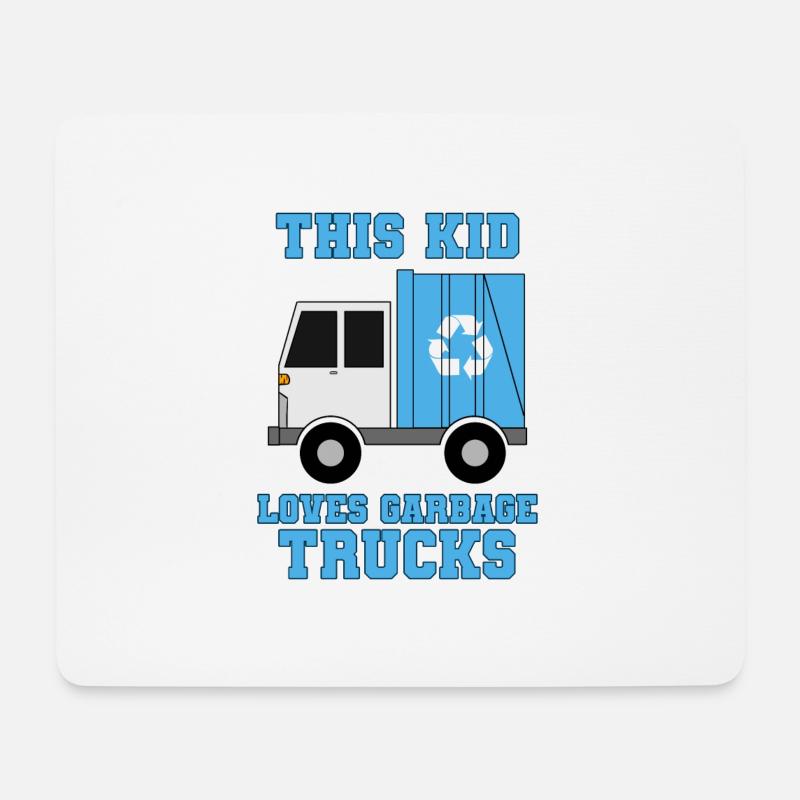 Müllwagen Liebe Müllabfuhr Kind Junge I Geschenk - Mousepad (Querformat) - Weiß