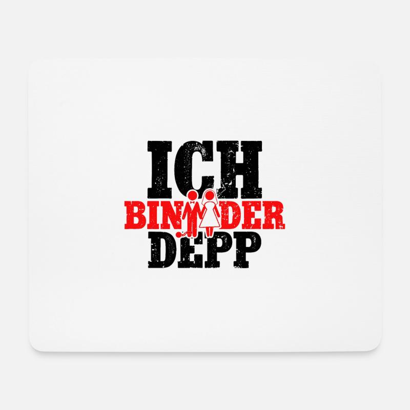 Ich bin der Depp Bräutigam - Mousepad (Querformat) - Weiß